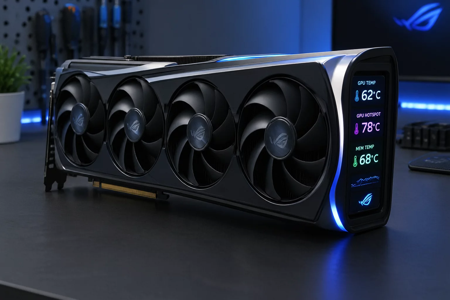 华硕ROG Astral RTX 5090 Edition 20四风扇与曲面屏实测