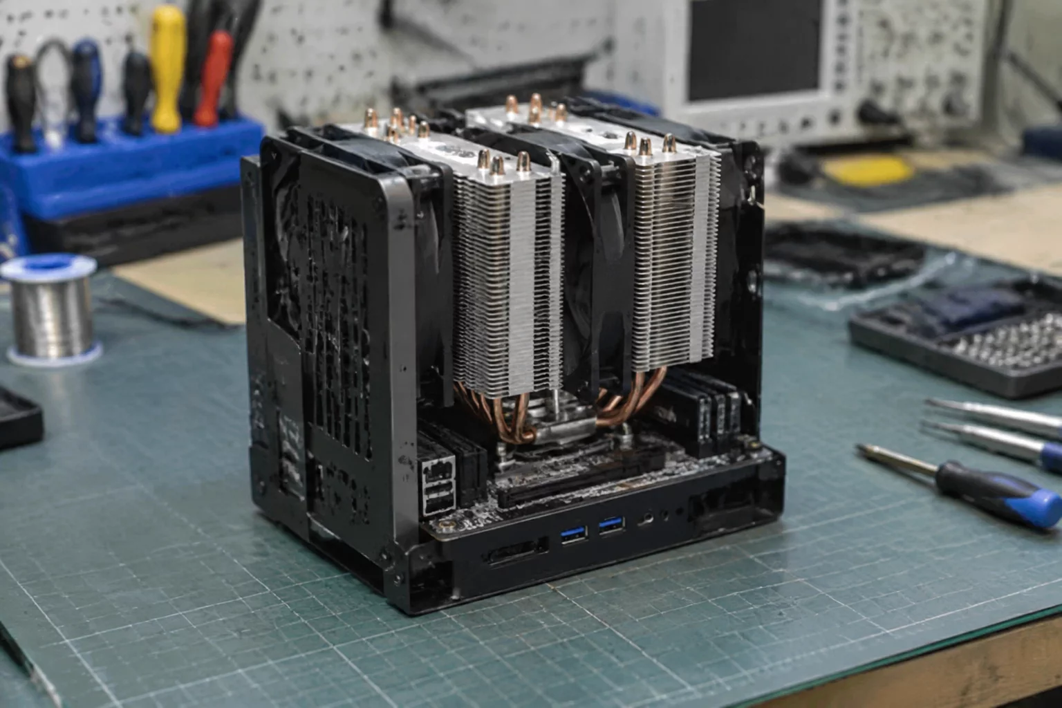 九州风神外置塔式散热SFF机箱工程原型散热性能分析
